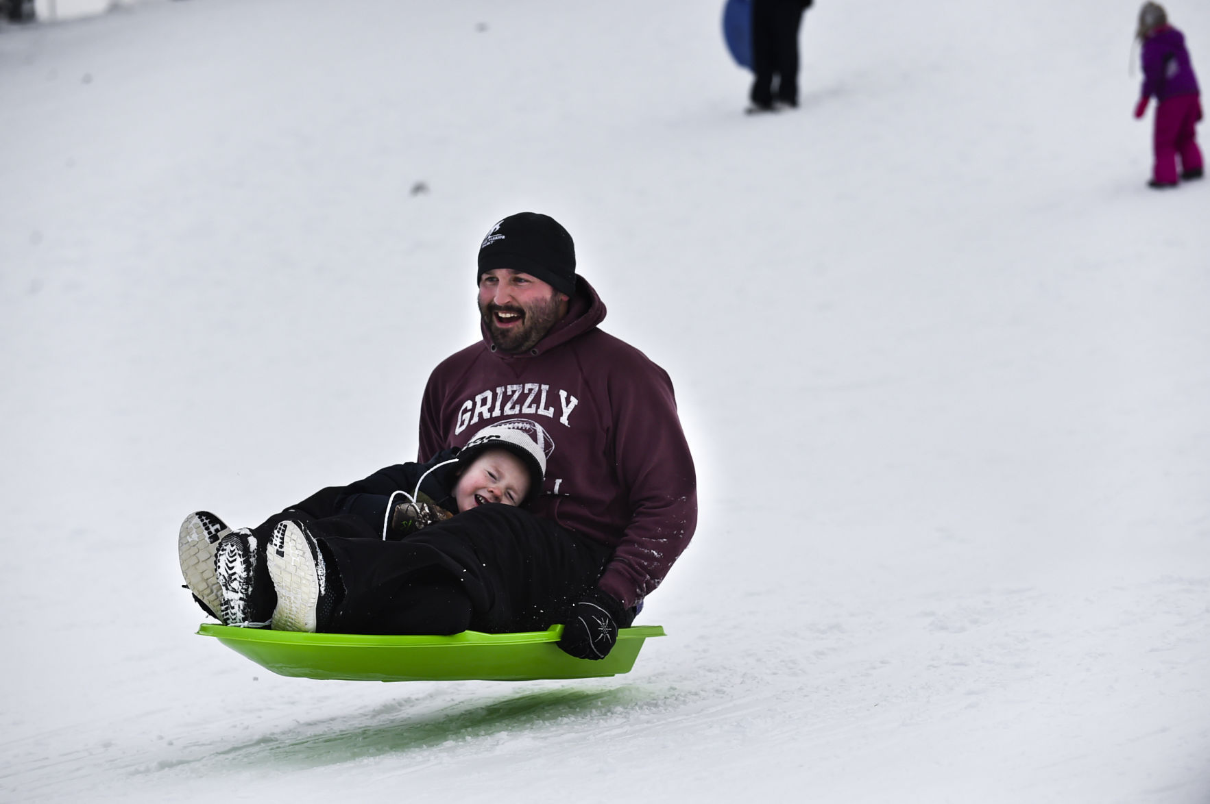 Sledding fun